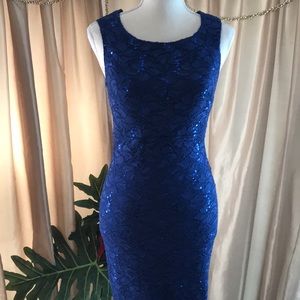 LA Scala Lace Sequin Gown